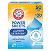 Arm & Hammer Power Sheets Laundry Detergent Fresh Linen 50ct up to 100 Small Loads (Packaging may vary)
