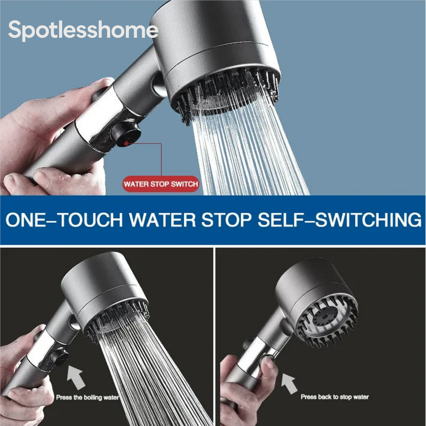 AquaForce™ High-Pressure 4-Mode Shower Head