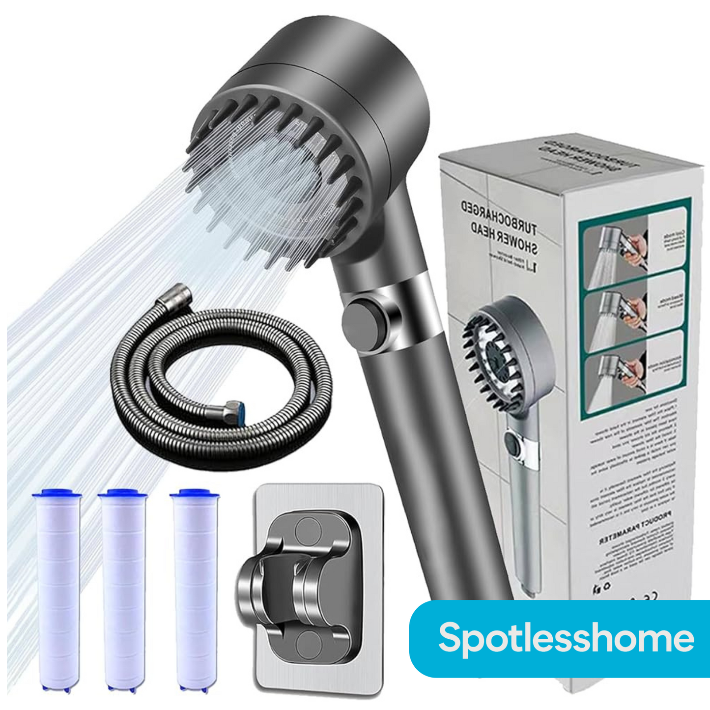 AquaForce™ High-Pressure 4-Mode Shower Head